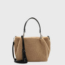 Emily & Noah DENISE Handtasche aus Feinsynthetik mit Reißverschluss und verstellbarem Umhängeriemen in Beige