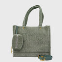 IRIS CRINKLED VELVET Shopper groß