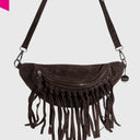 ANOKHI CHARLY Gürteltasche Velourleder mittel