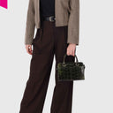 BURKELY COOL COLBIE Handtasche klein Leder 3D Croco-Druck