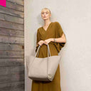 ABRO WILLOW Shopper groß Leder Agave