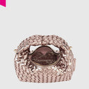 LES VISIONNAIRES GRETA MICRO WEAVE METALLIC Handtasche
