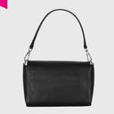 ABRO TEMI Schultertasche aus italienischem Rindleder mit Magnetverschluss und verstellbarem Stoffriemen