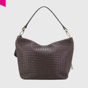 ABRO EBONY Beuteltasche Leder Piuma Weaving