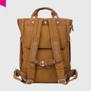 CITY Bikepack XL Rucksack Braun Rueckansicht mit gepolsterten Schultergurten
