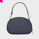 Cromia Perla kleine Umhängetasche Seitenansicht mit Doppelreißverschluss
