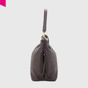 ABRO EBONY Beuteltasche Leder Piuma Weaving