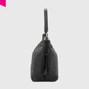 ABRO EBONY Beuteltasche Leder Piuma Weaving