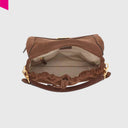 ABRO TEMI Schultertasche medium Leder Suede