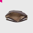 ABRO EBONY Beuteltasche Leder Piuma Weaving