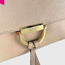 ABRO TEMI Schultertasche aus italienischem Rindleder mit Magnetverschluss und verstellbarem Stoffriemen