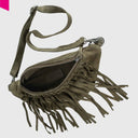 ANOKHI CHARLY Gürteltasche Velourleder mittel